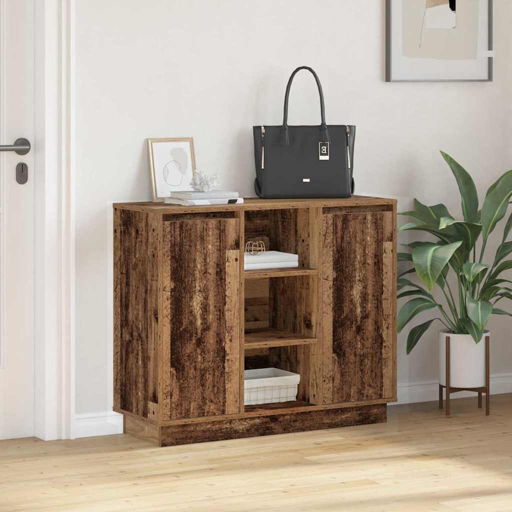 vidaXL Sideboard with Shelf Old Wood 90 x 32 x 75 cm Engineered wood