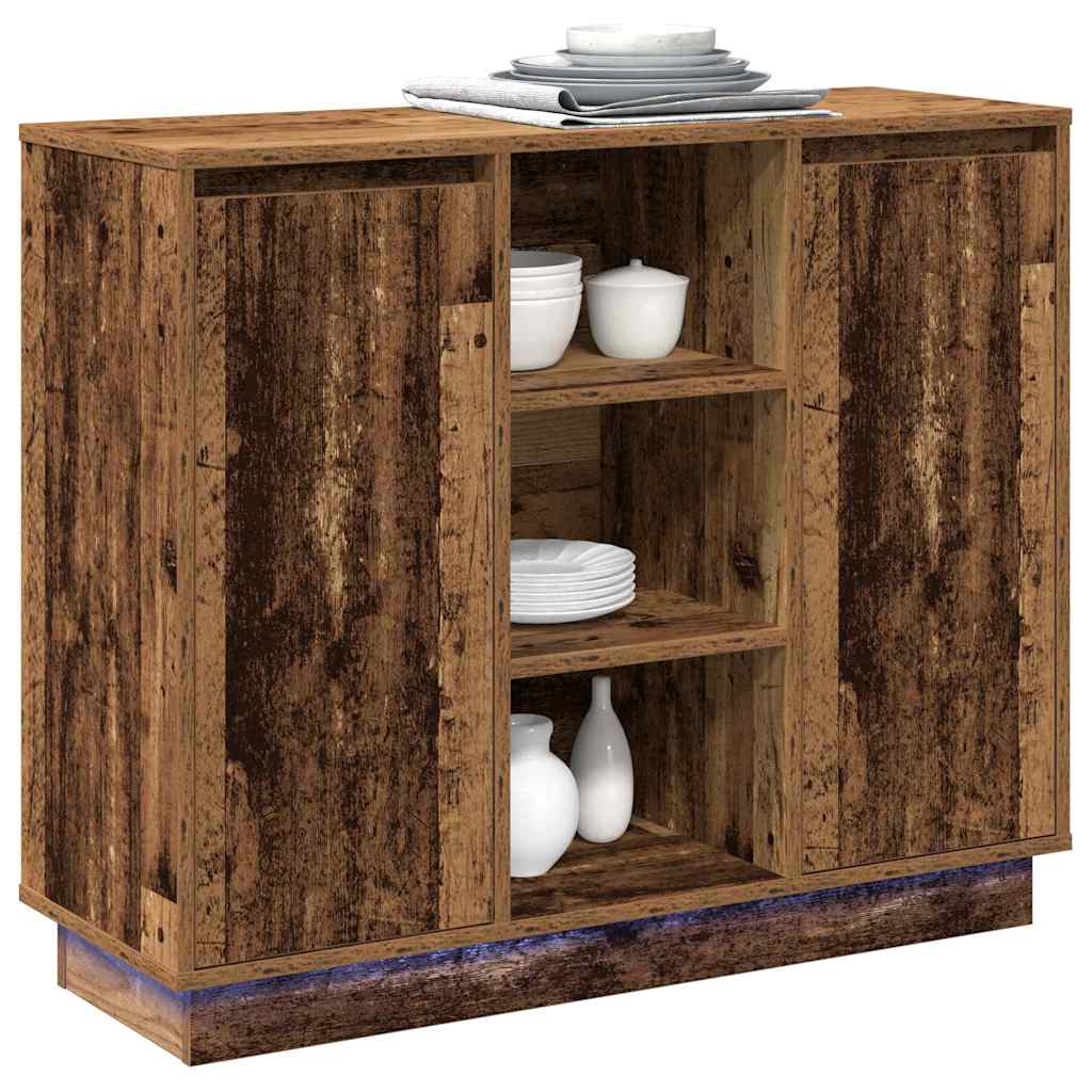 vidaXL Sideboard with Shelf Old Wood 90 x 32 x 75 cm Engineered wood