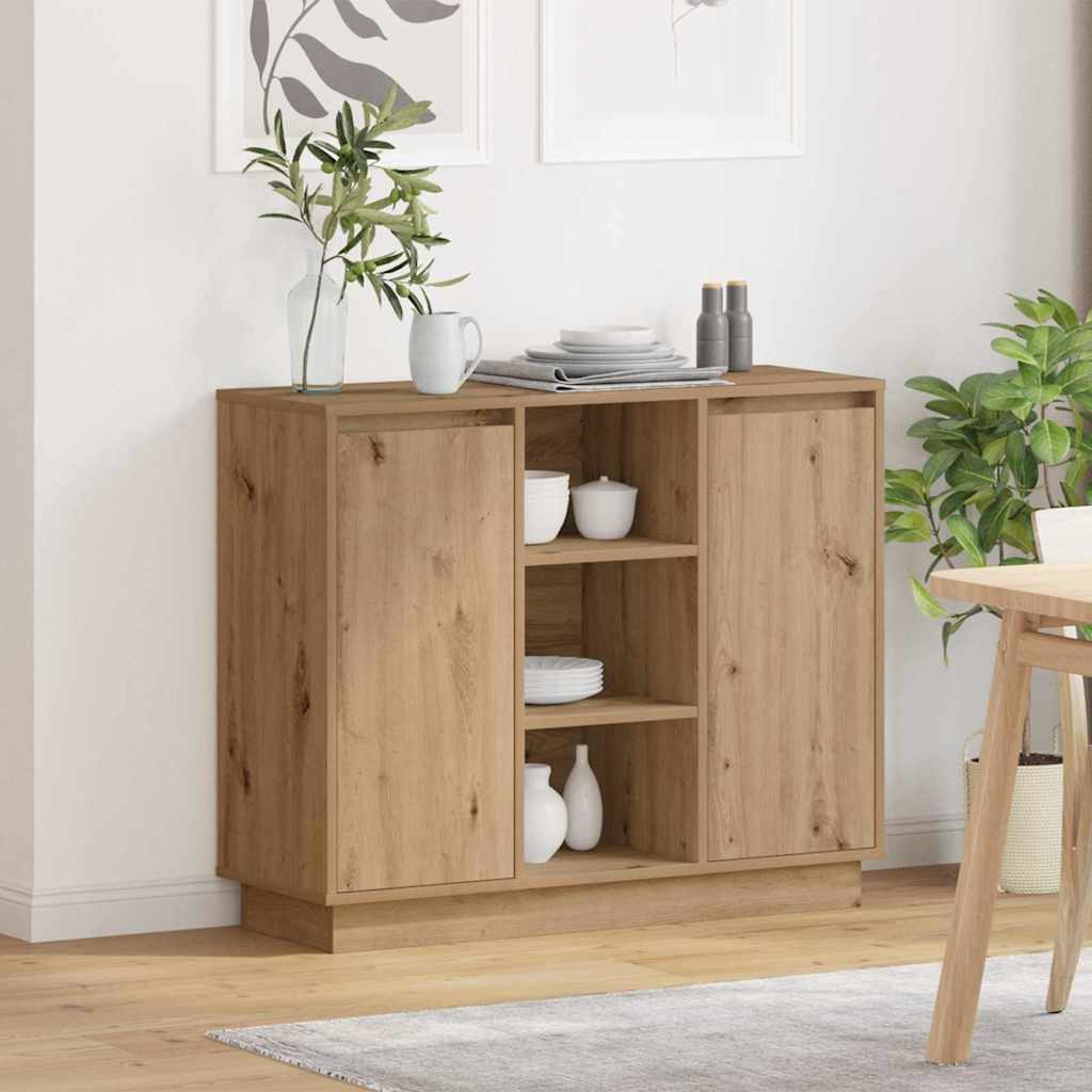 vidaXL Sideboard with Door Artisan Oak 90 x 32 x 75 cm Engineered wood