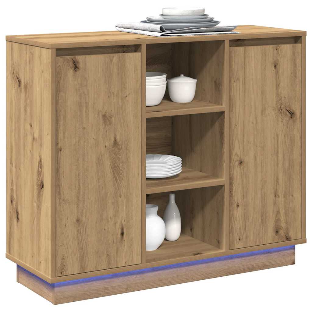 vidaXL Sideboard with Door Artisan Oak 90 x 32 x 75 cm Engineered wood