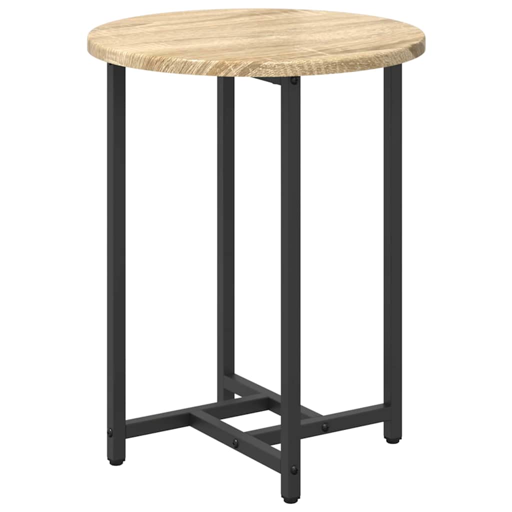 Side Table Set 2 pcs Sonoma Oak and Black