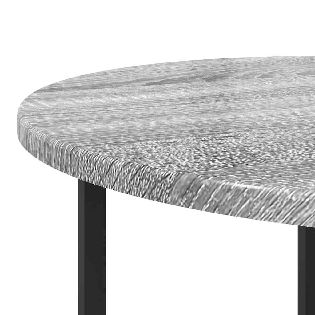 Side Table Set 2 pcs Grey Sonoma and Black