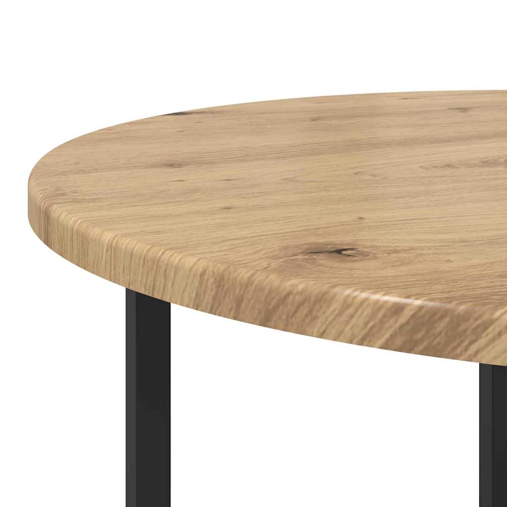 Side Table Set 2 pcs Artisan Oak and Black