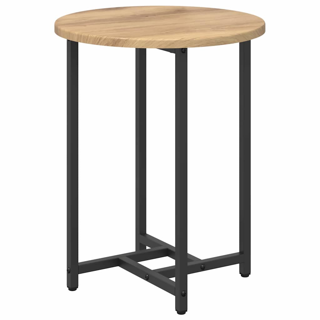 Side Table Set 2 pcs Artisan Oak and Black