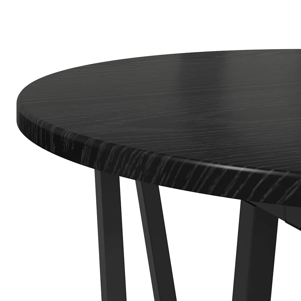 Side Table Set 2 pcs Black Oak