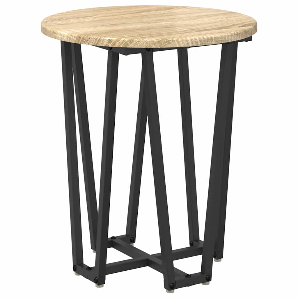 Side Table Set 2 pcs Sonoma Oak and Black
