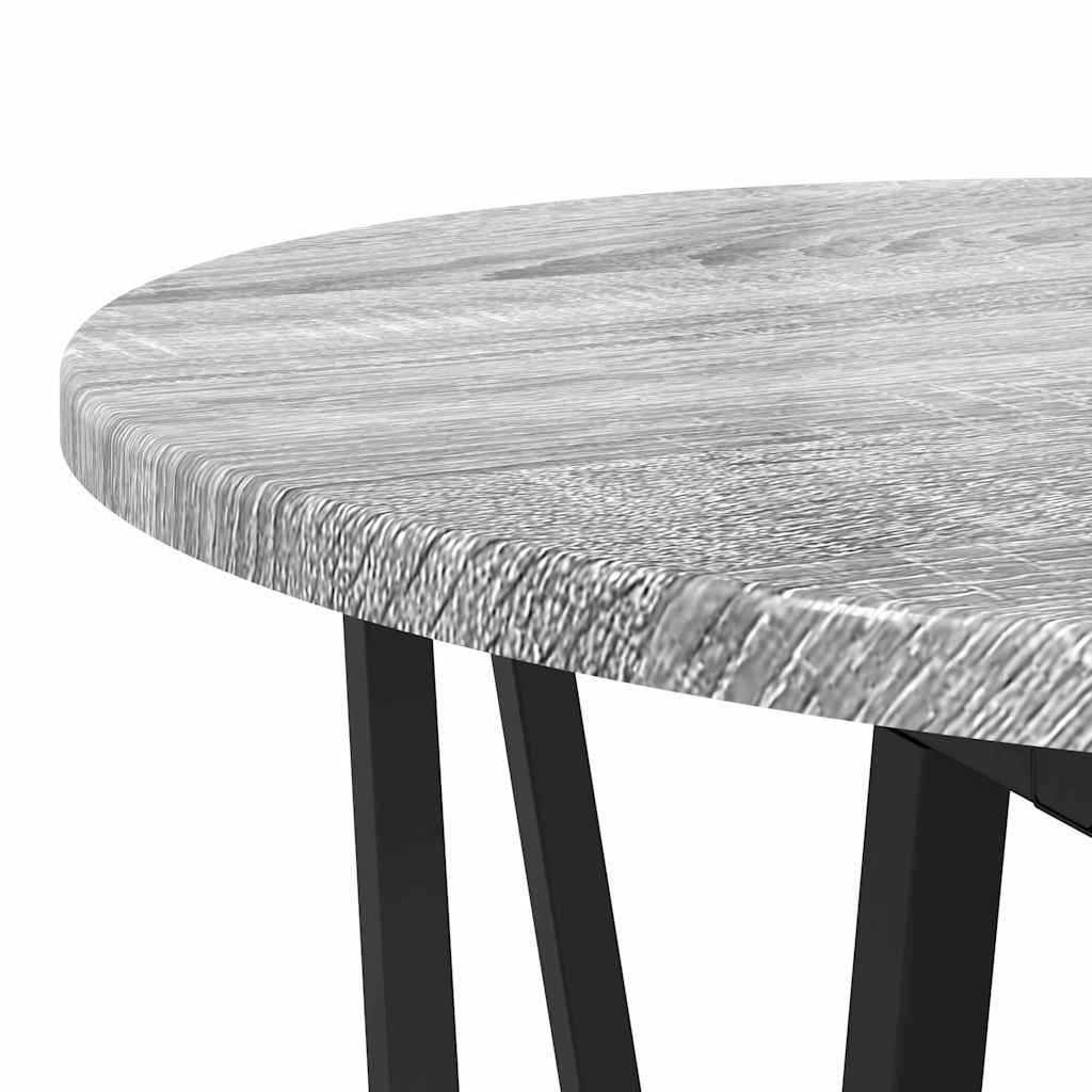 Side Table Set 2 pcs Grey Sonoma and Black