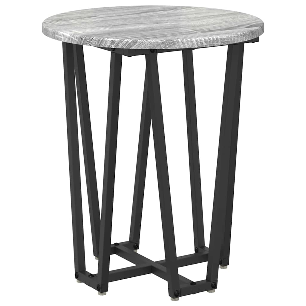 Side Table Set 2 pcs Grey Sonoma and Black