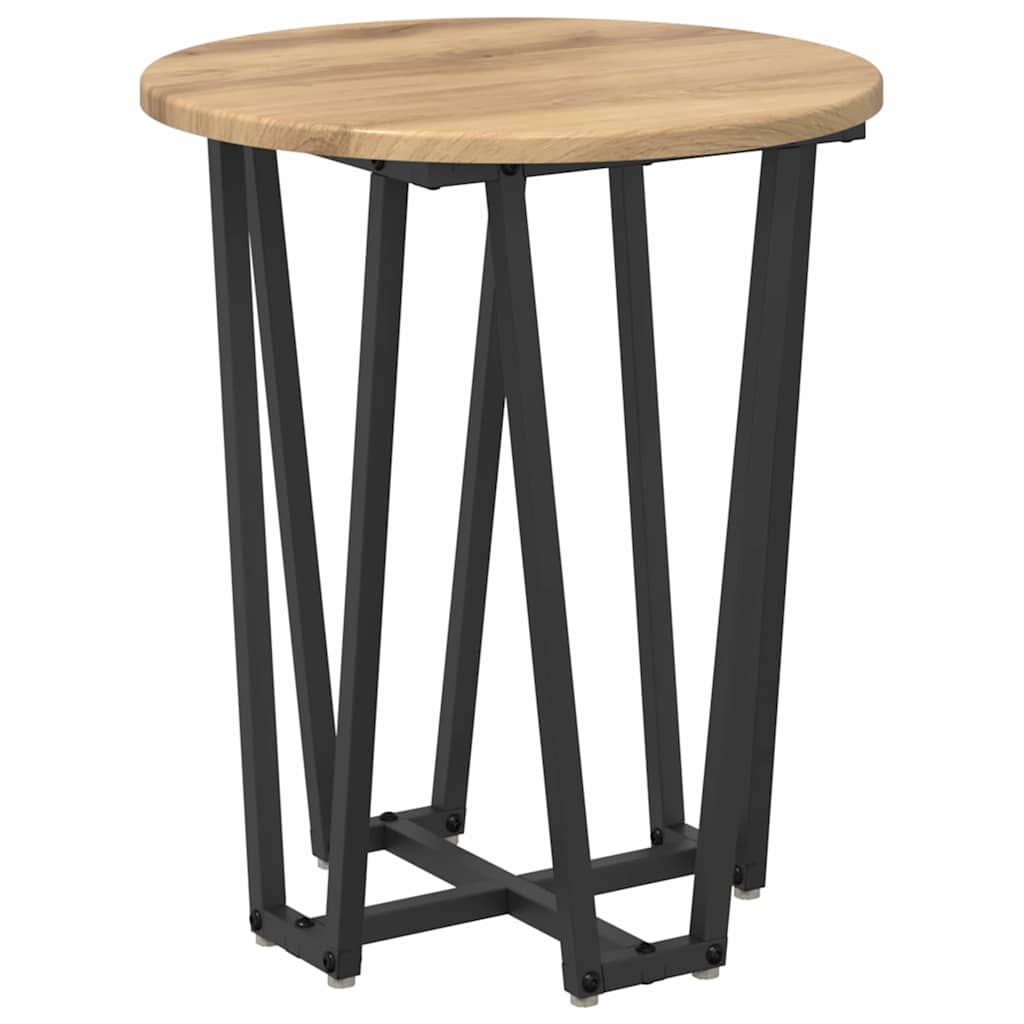 Side Table Set 2 pcs Artisan Oak and Black