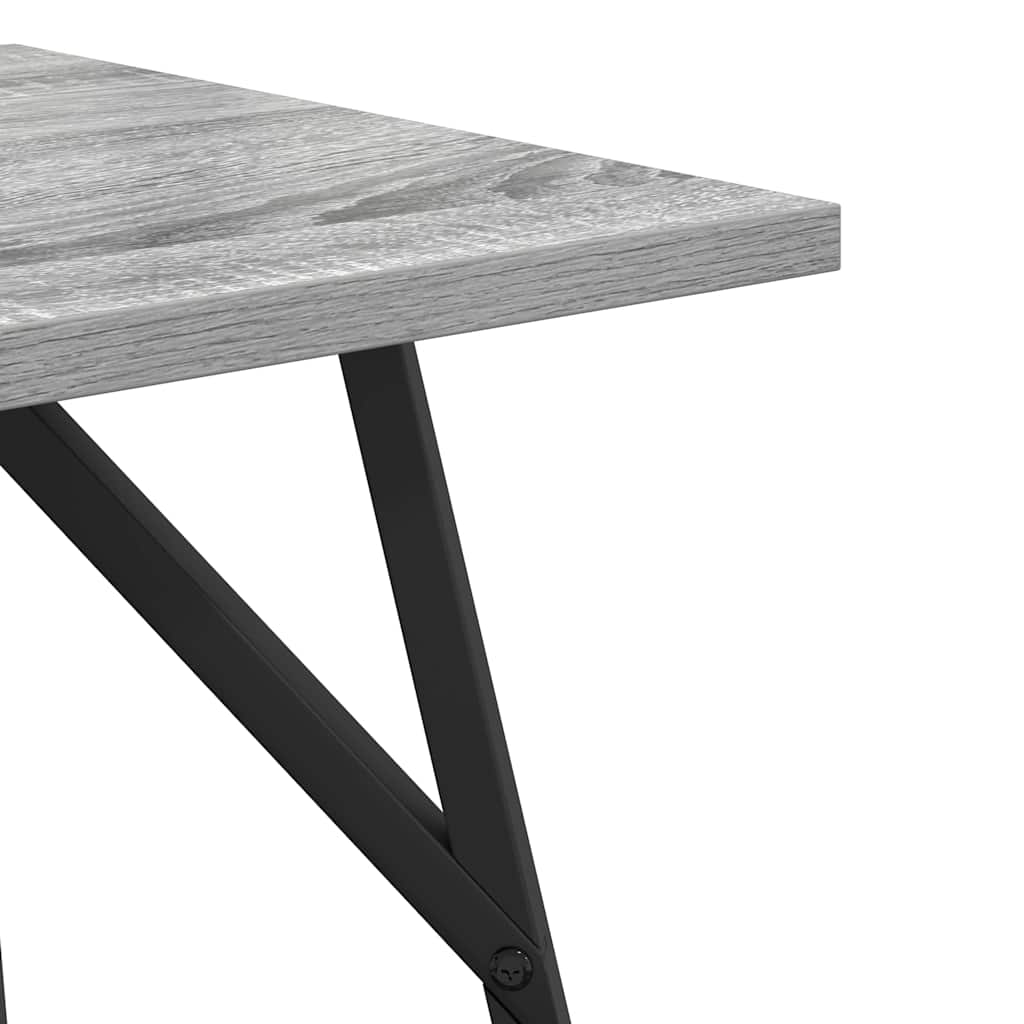 Side Table Set 2 pcs Grey Sonoma and Black