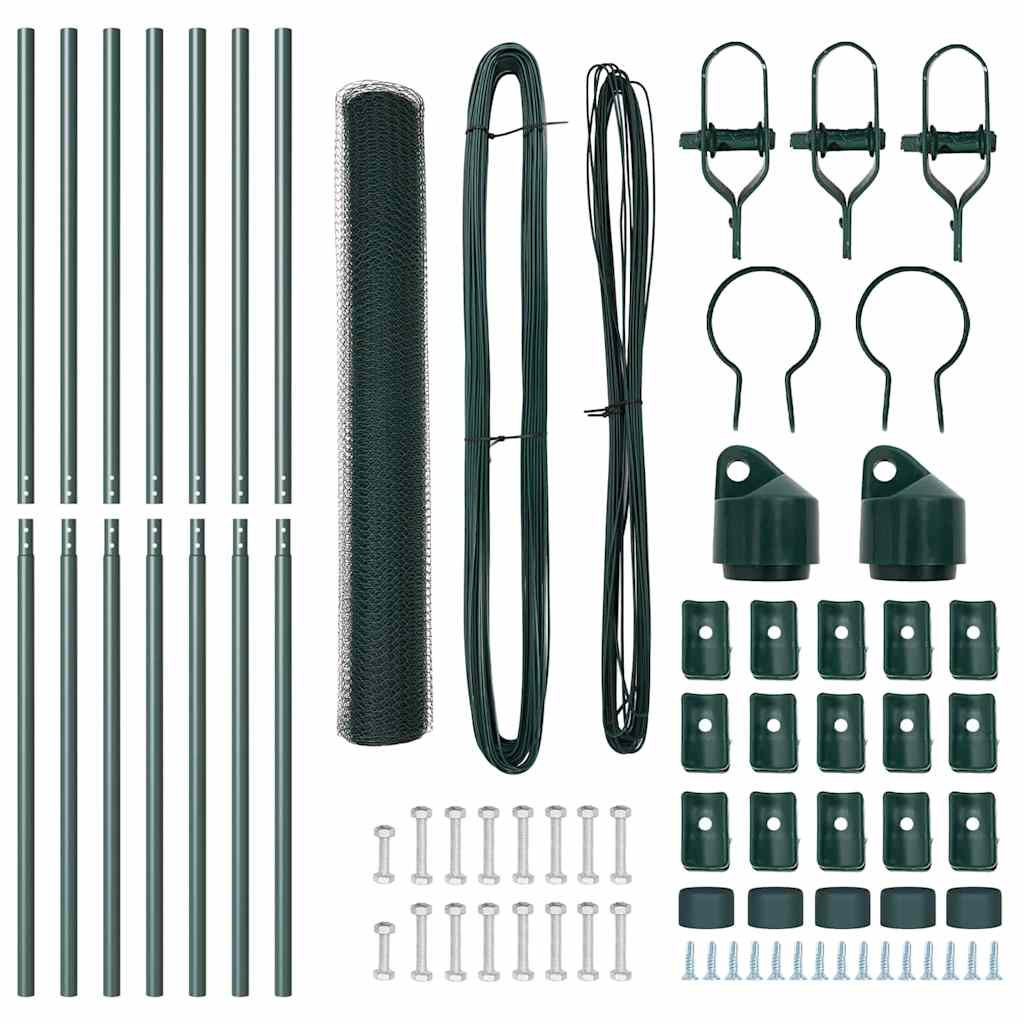 Ground Fix Welded Wire Fence 10 x 1 m (W x H) PVC-Coated Steel