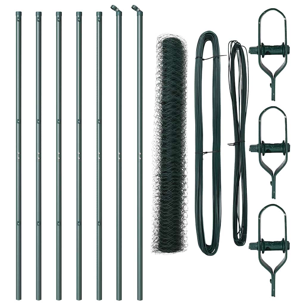 Ground Fix Welded Wire Fence 10 x 1 m (W x H) PVC-Coated Steel