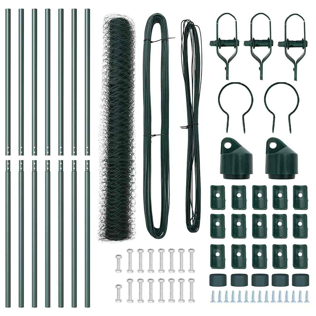 Ground Fix Welded Wire Fence 10 x 1 m (W x H) PVC-Coated Steel