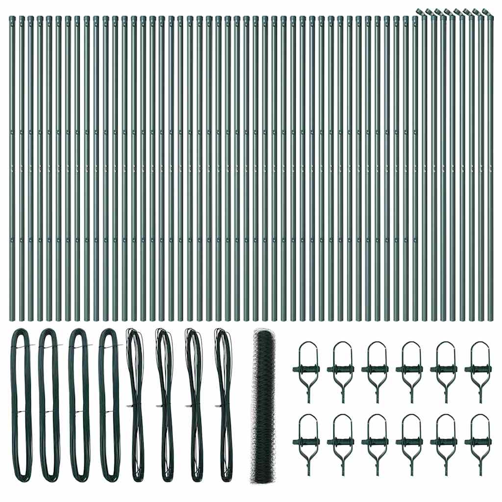 Ground Fix Welded Wire Fence 100 x 1 m (W x H) PVC-Coated Steel