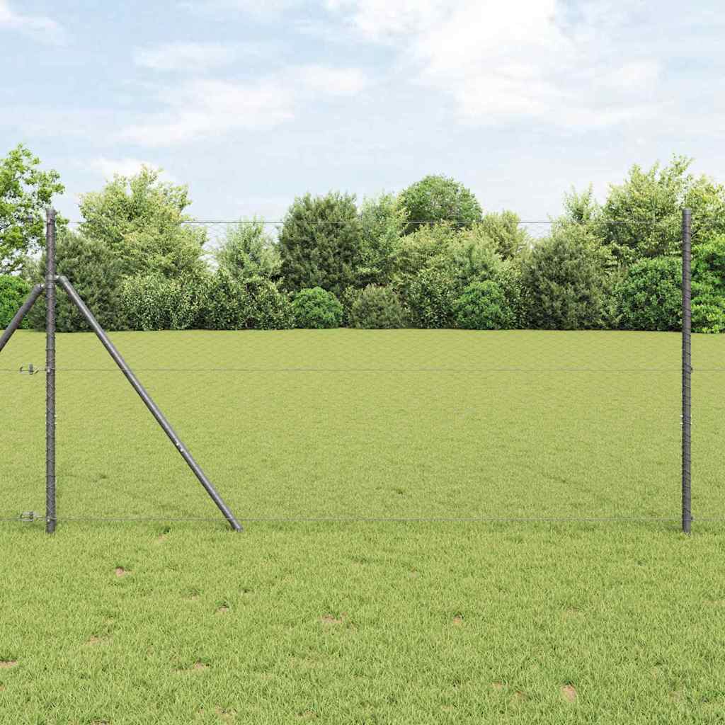 Fence Post Grey 10 x 1.2 m (25 mm mesh) Steel and PVC