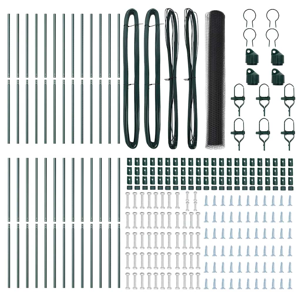 Ground Fix Welded Wire Fence 50 x 1 m (W x H) PVC-Coated Steel