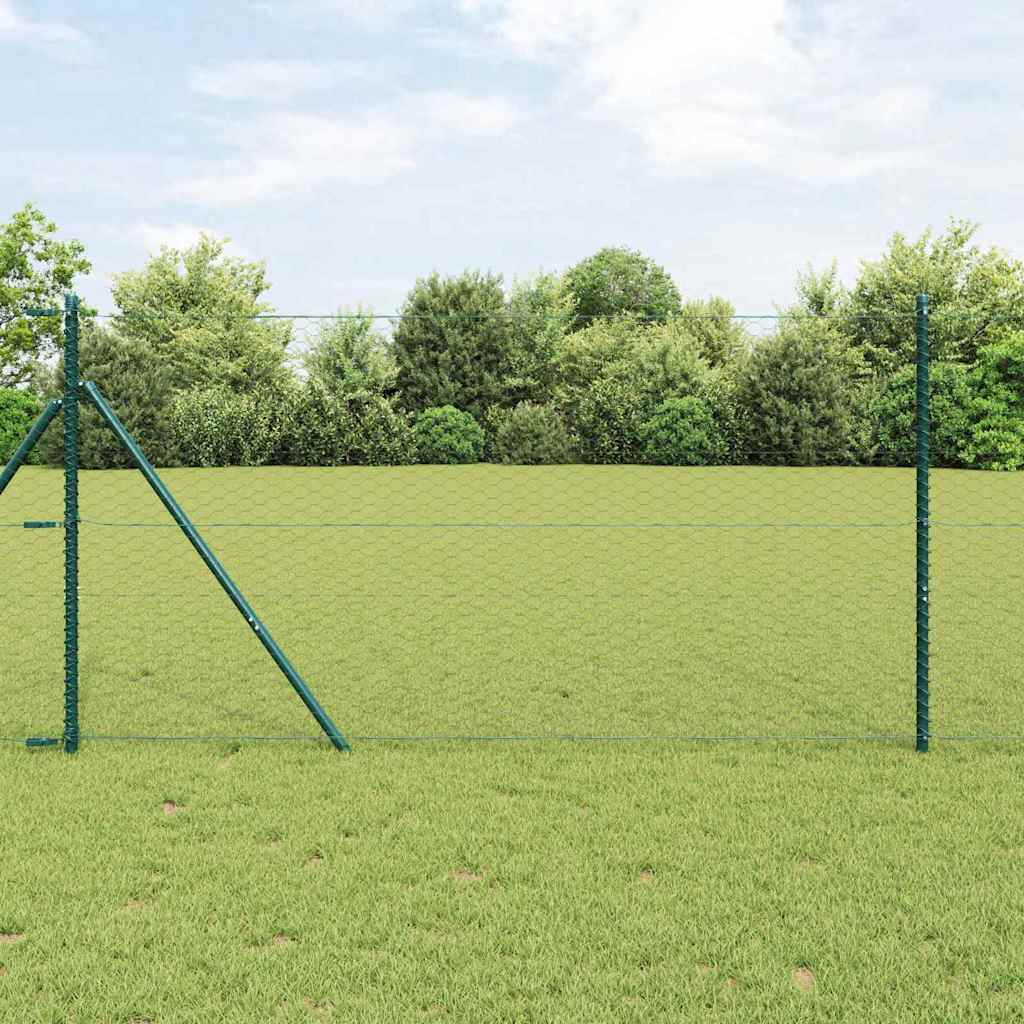 Ground Fix Welded Wire Fence 100 x 1 m (W x H) PVC-Coated Steel