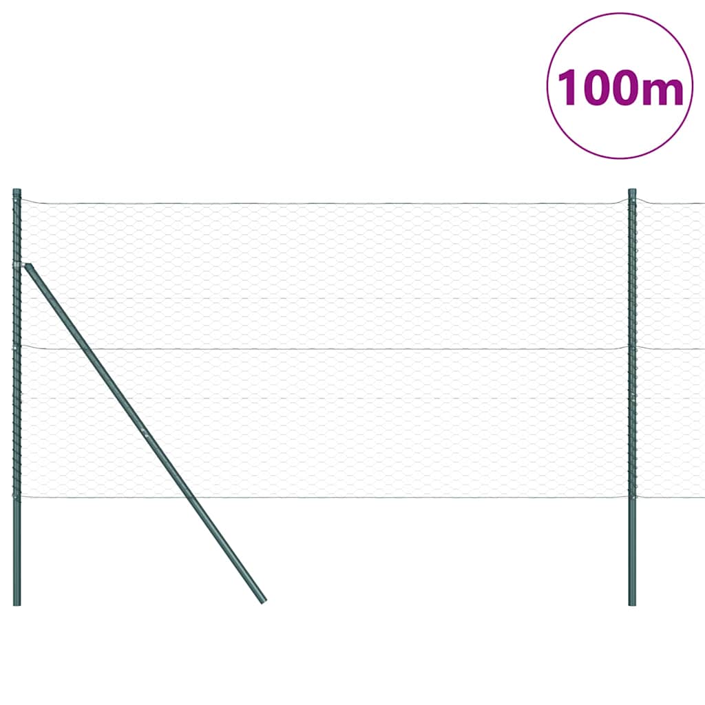 Ground Fix Welded Wire Fence 100 x 1 m (W x H) PVC-Coated Steel