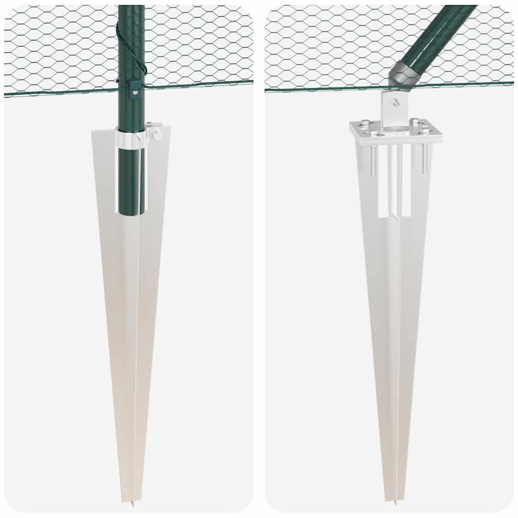 Welded Wire Fence with Spikes 10 x 1 m (W x H) PVC-Coated Steel