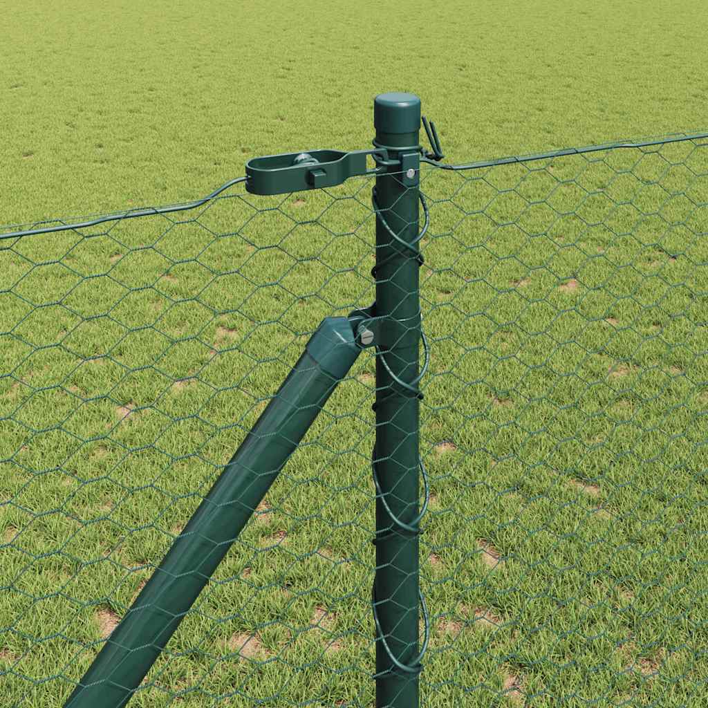 Welded Wire Fence with Spikes 10 x 1 m (W x H) PVC-Coated Steel