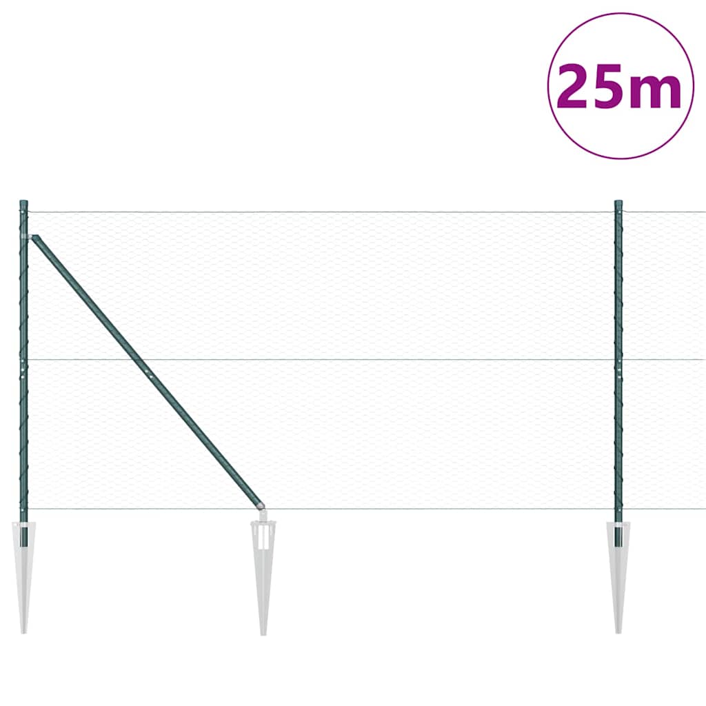 Welded Wire Fence with Spikes 25 x 1.2 m (W x H)