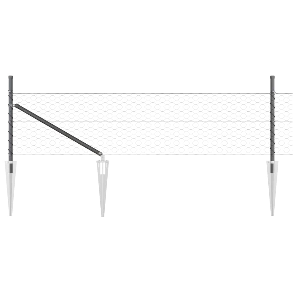 Welded Wire Fence with Spikes 10 x 0.5 m (W x H)