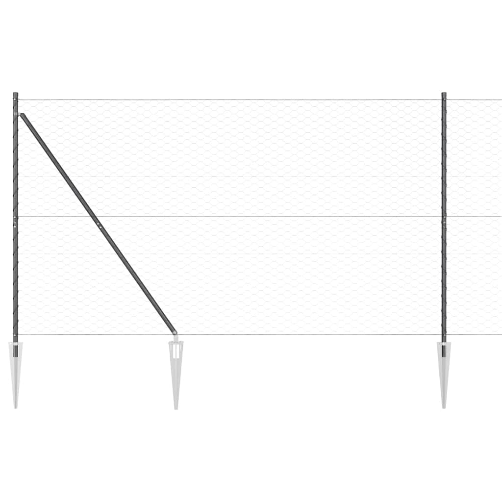 Welded Wire Fence with Spikes 25 x 1.6 m (W x H)