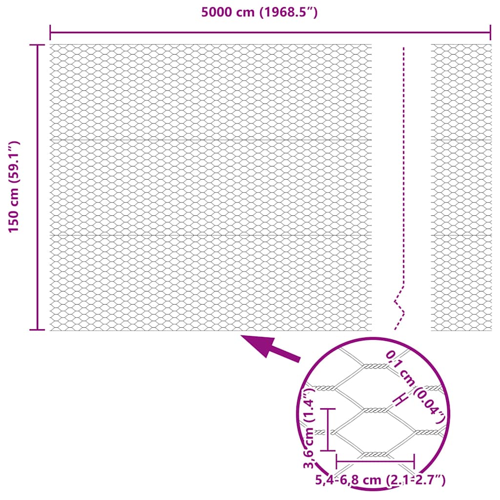 Welded Wire Fence with Spikes 50 x 1.5 m (W x H)