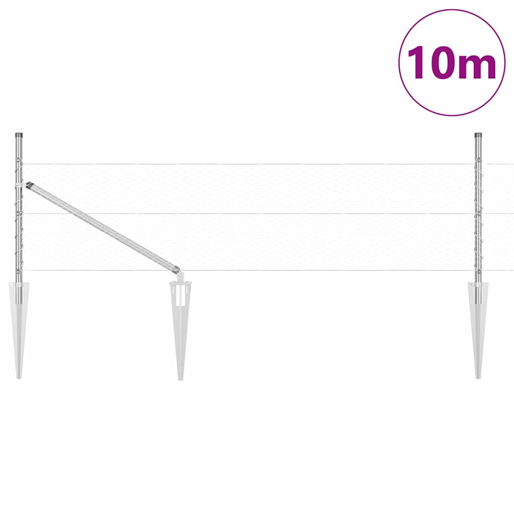 Welded Wire Fence with Spikes 10 x 0.4 m (W x H)