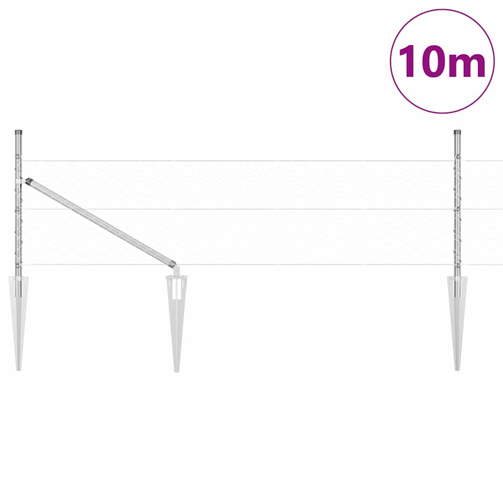 Welded Wire Fence with Spikes 10 x 0.5 m (W x H)