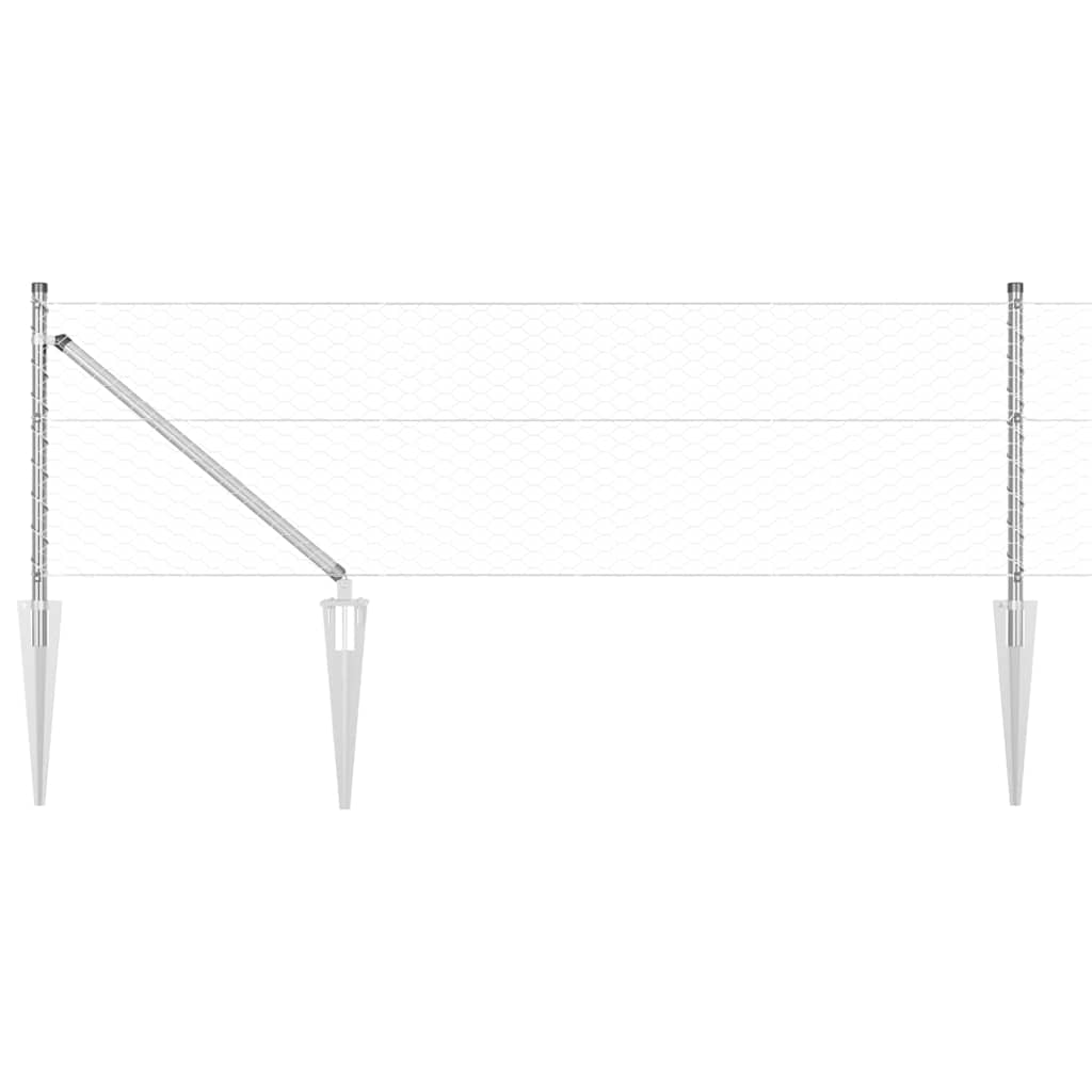 Welded Wire Fence with Spikes 10 x 0.6 m (W x H)