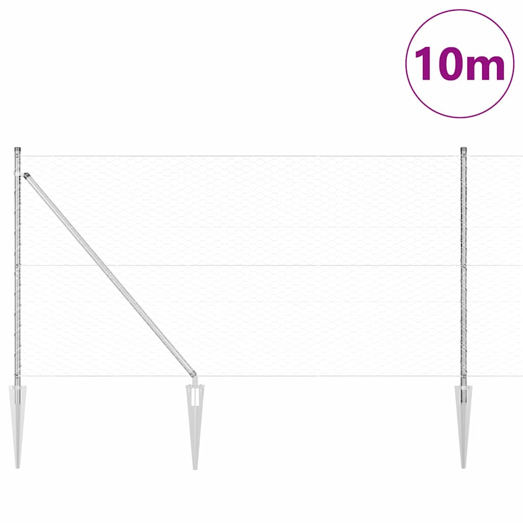 Welded Wire Fence with Spikes 10 x 1.4 m (W x H)