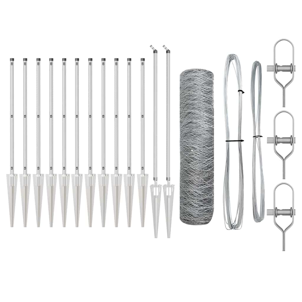 Welded Wire Fence with Spikes 25 x 0.4 m (W x H)