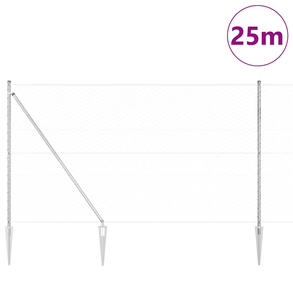 Welded Wire Fence with Spikes 25 x 1.6 m (W x H)