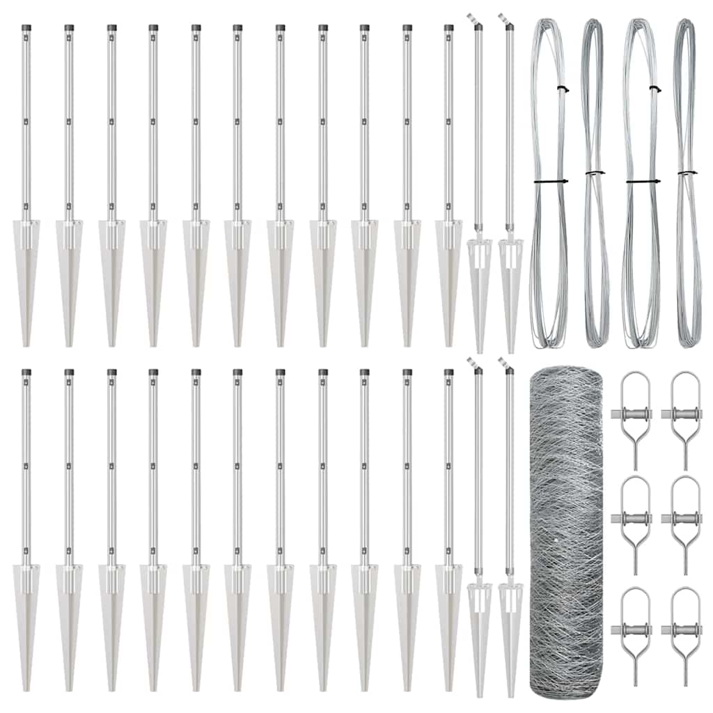 Welded Wire Fence with Spikes 50 x 0.4 m (W x H)