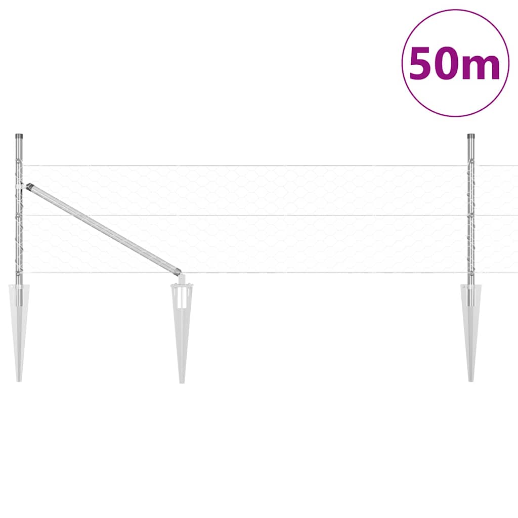 Welded Wire Fence with Spikes 50 x 0.8 m (W x H)