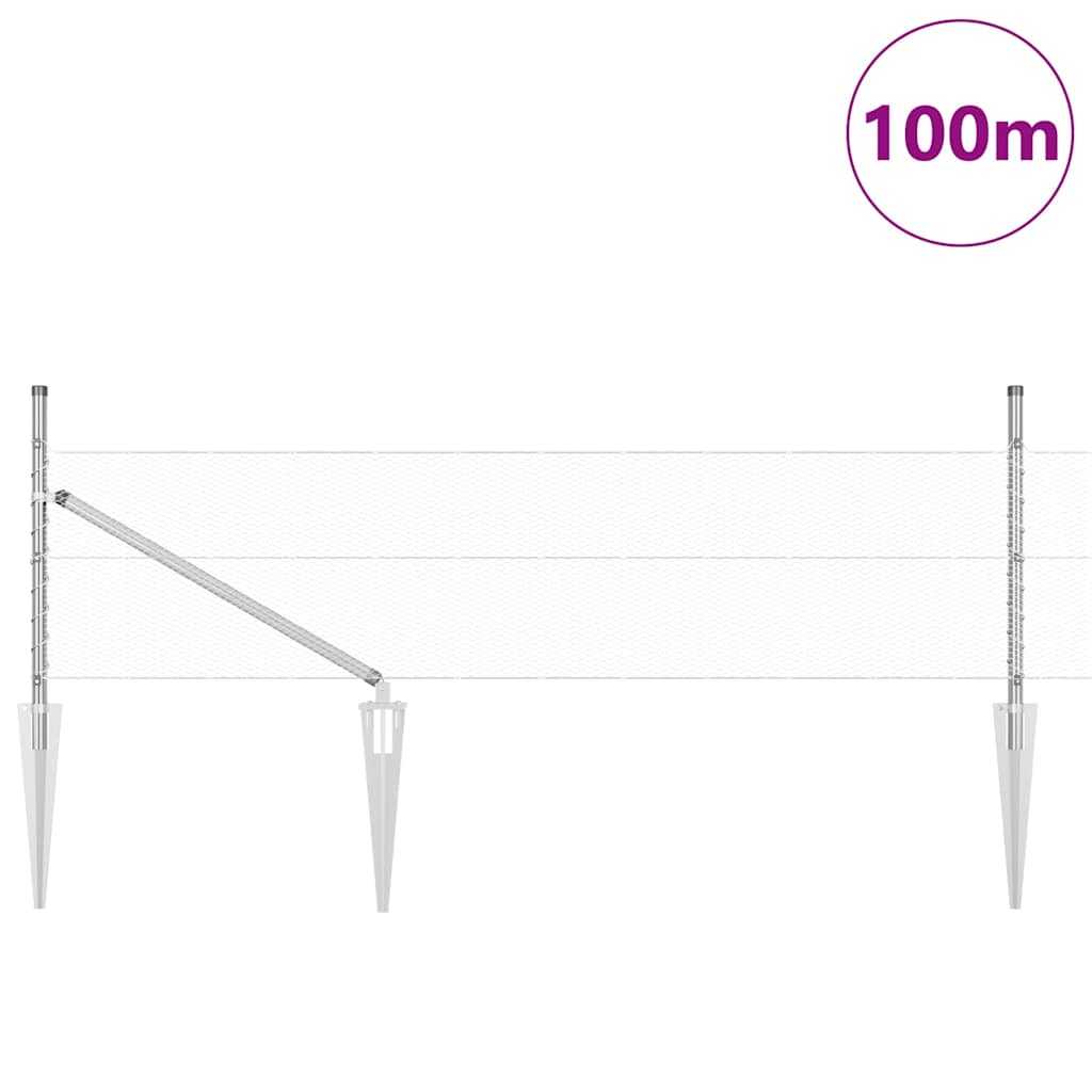 Welded Wire Fence with Spikes 100 x 0.4 m (W x H)