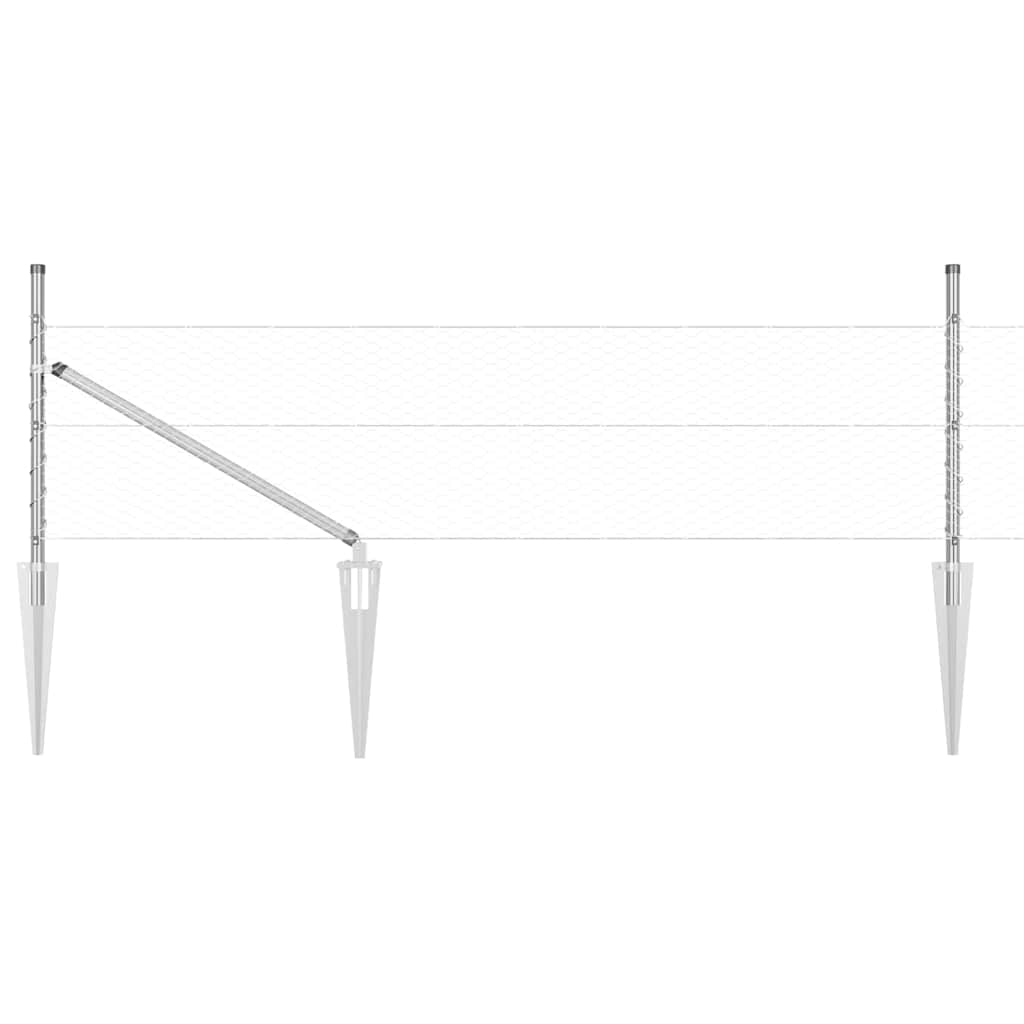 Welded Wire Fence with Spikes 100 x 0.8 m (W x H)