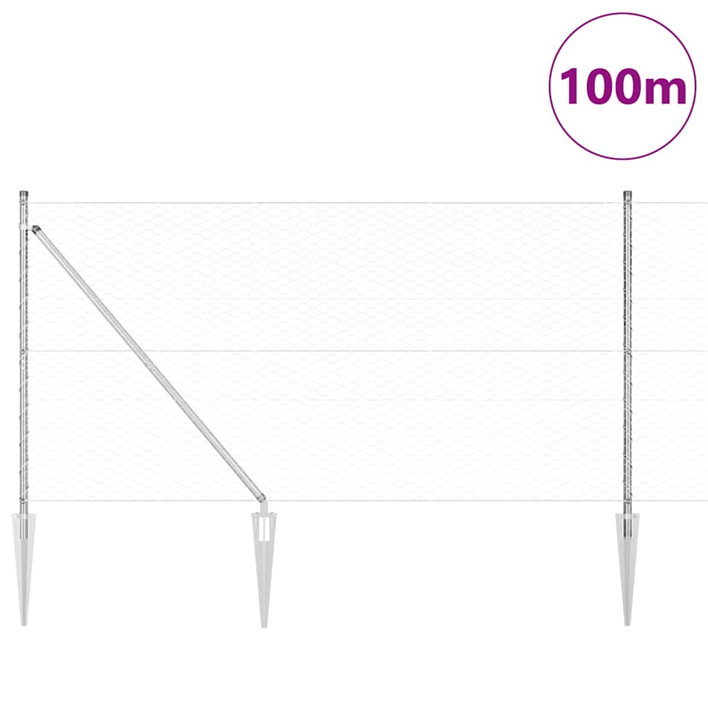 Welded Wire Fence with Spikes 100 x 1.2 m (W x H)