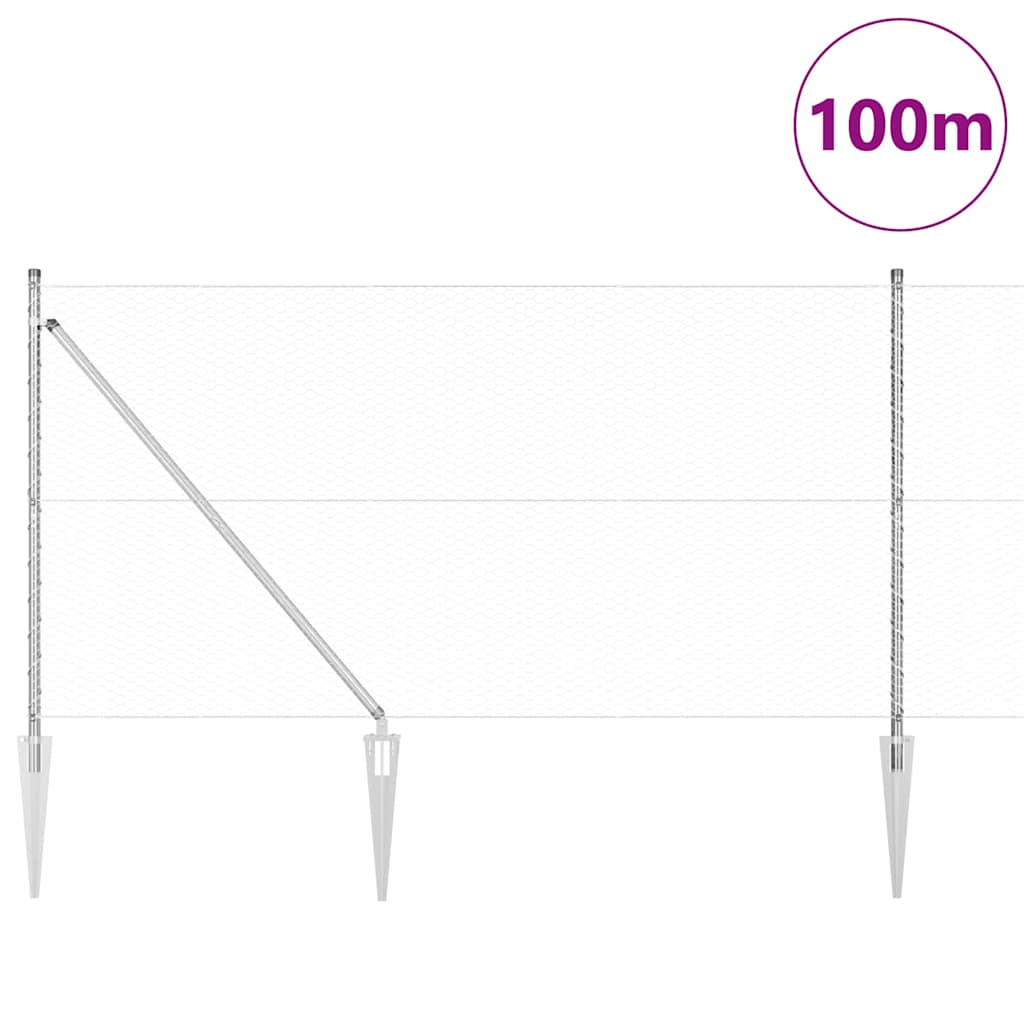 Welded Wire Fence with Spikes 100 x 1.4 m (W x H)