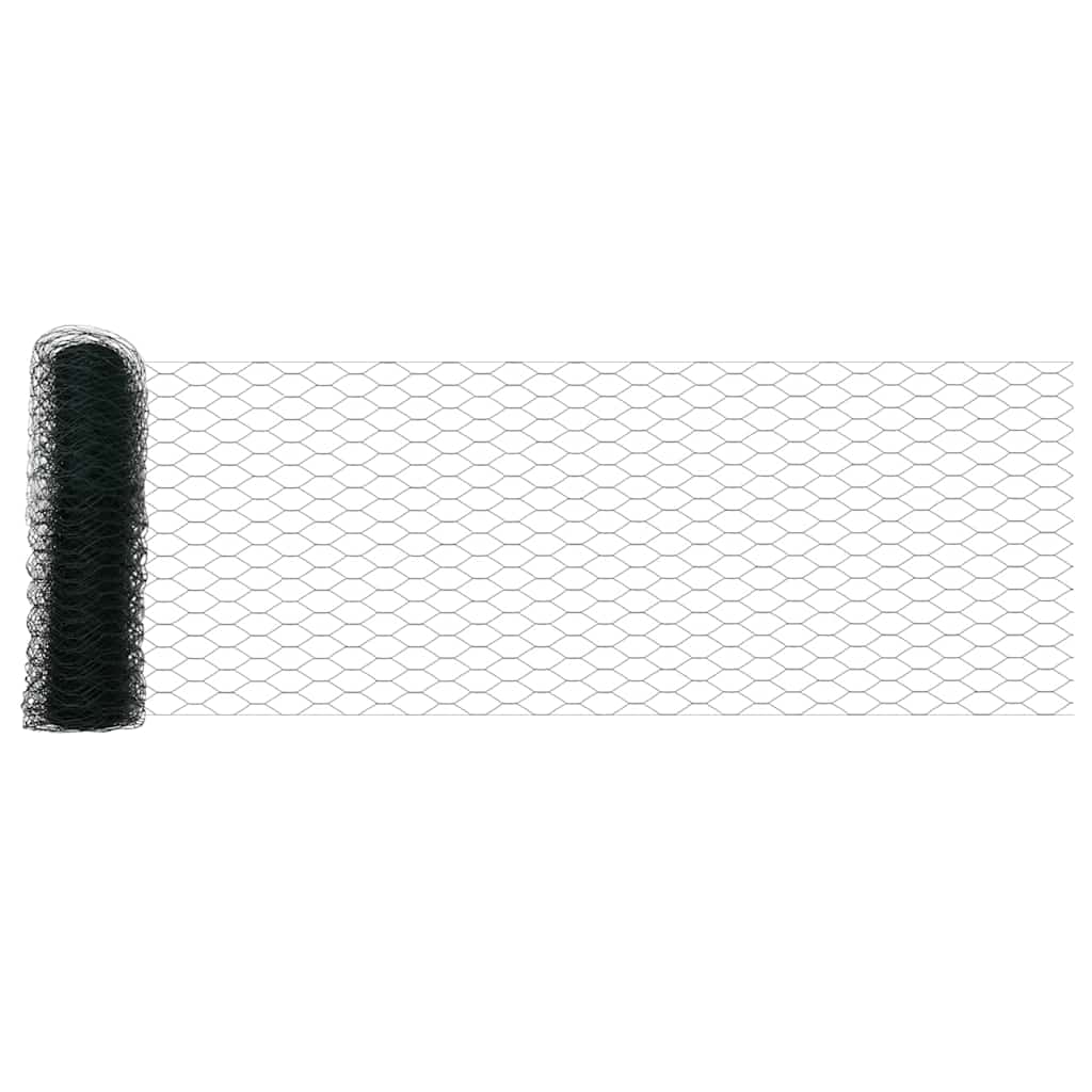 Fence Post Steel and PVC Green