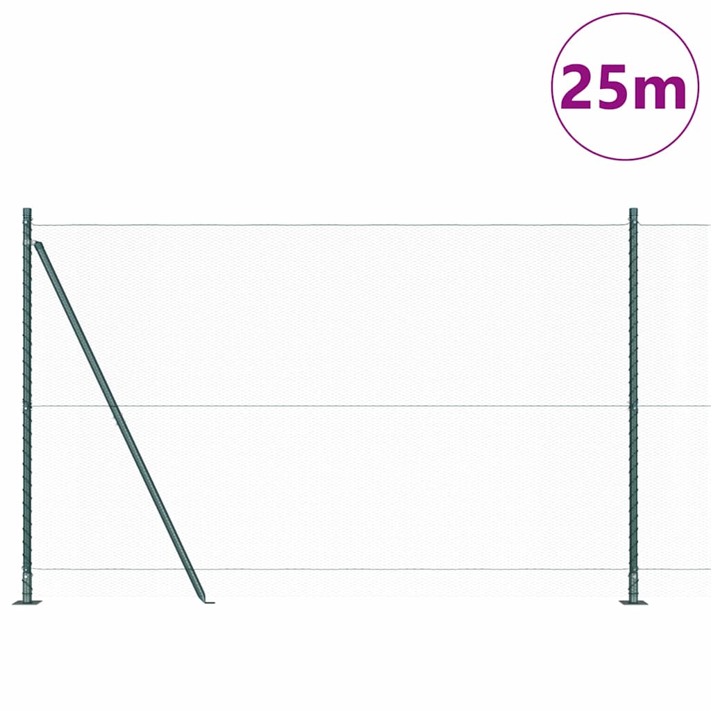 Welded Wire Fence with Concrete Base 25 x 1.5 m (W x H)