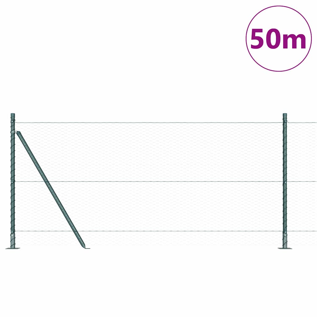 Welded Wire Fence with Concrete Base 50 x 0.8 m (W x H)