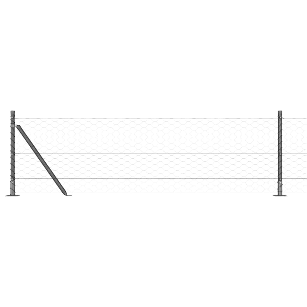 Welded Wire Fence with Concrete Base 10 x 0.4 m (W x H)