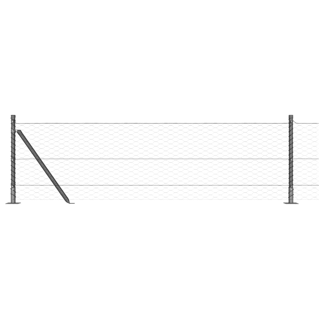 Welded Wire Fence with Concrete Base 10 x 0.6 m (W x H)