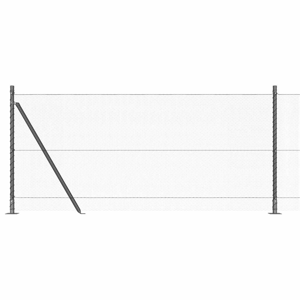 Welded Wire Fence with Concrete Base 10 x 1 m (W x H)