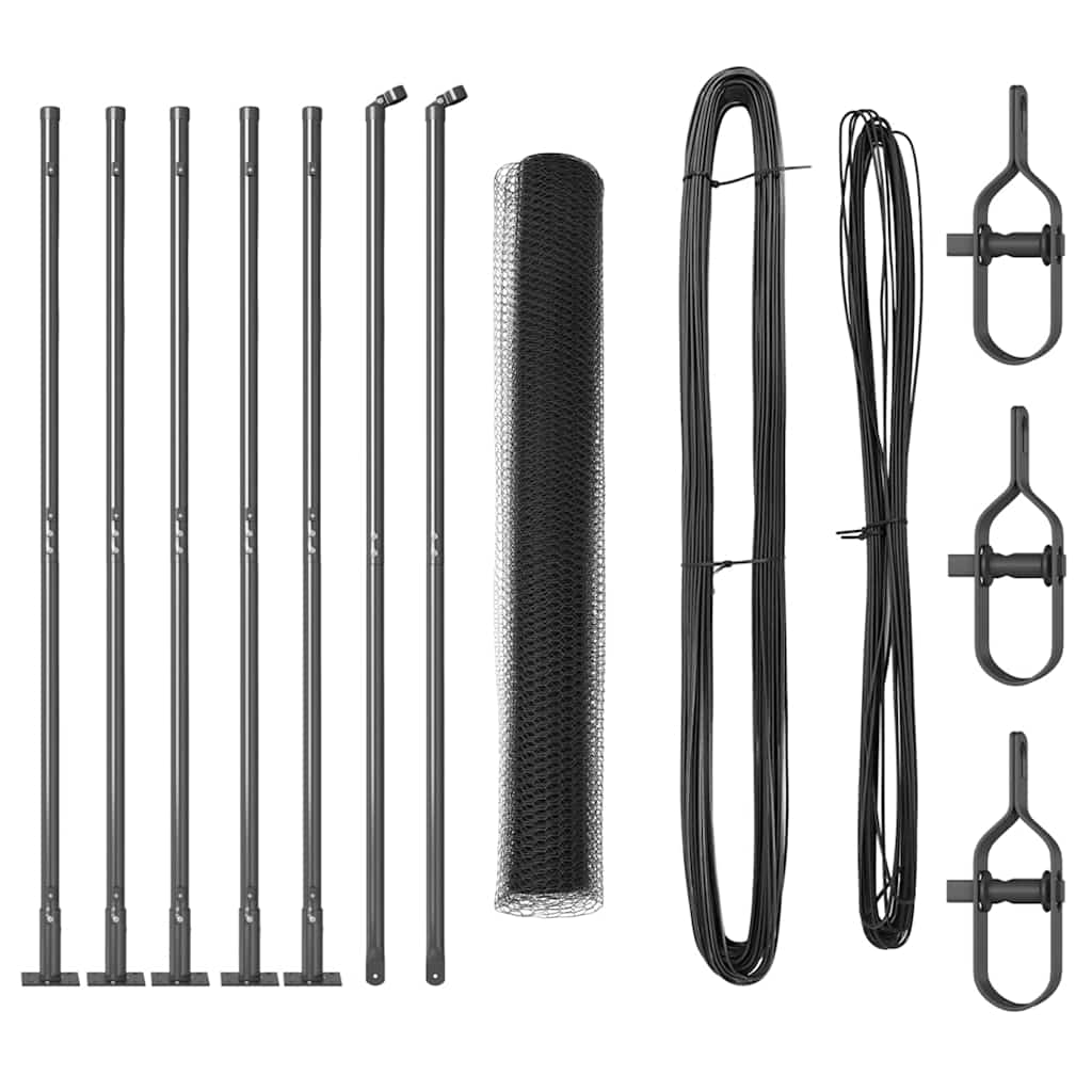 Welded Wire Fence with Concrete Base 10 x 1 m (W x H)