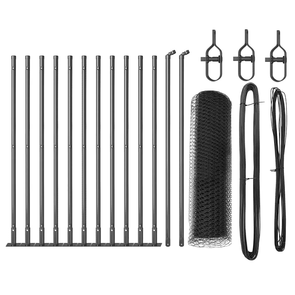 Welded Wire Fence with Concrete Base 25 x 0.4 m (W x H)