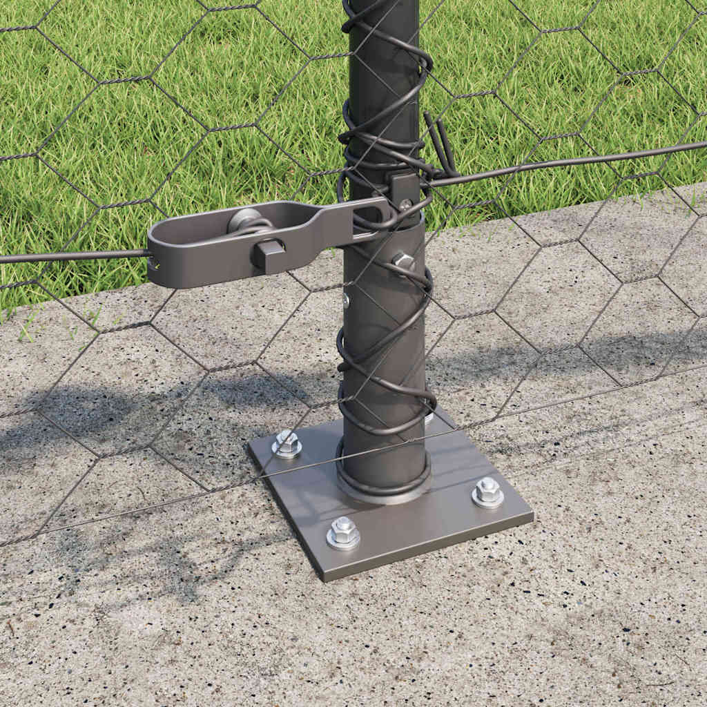 Welded Wire Fence with Concrete Base 25 x 0.6 m (W x H)