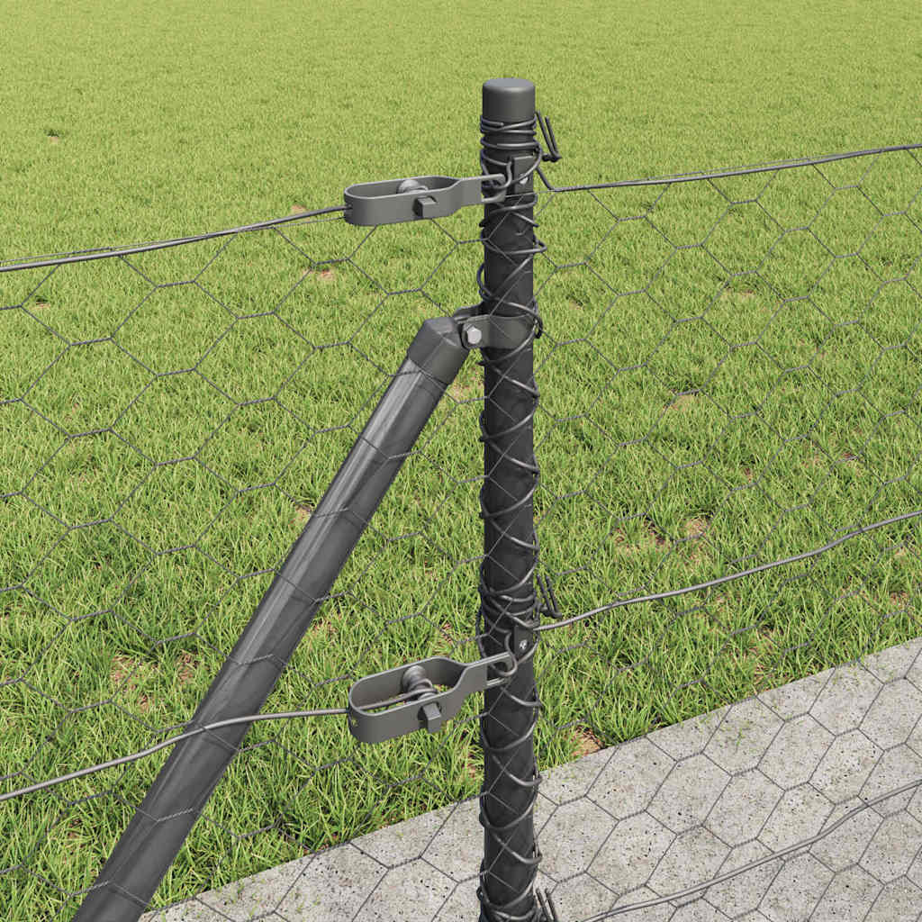 Welded Wire Fence with Concrete Base 25 x 0.6 m (W x H)